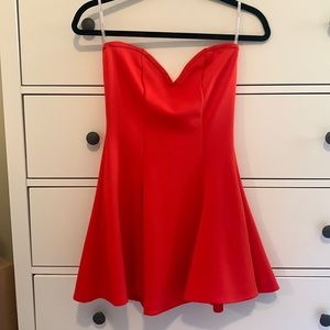 Orange/red cocktail dress